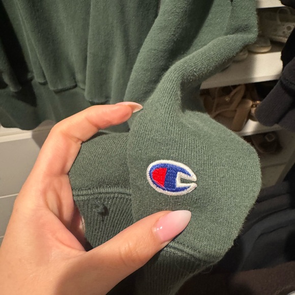 Champion Dartmouth Green Crewneck Sweatshirt with White Embroidery - Picture 3 of 6